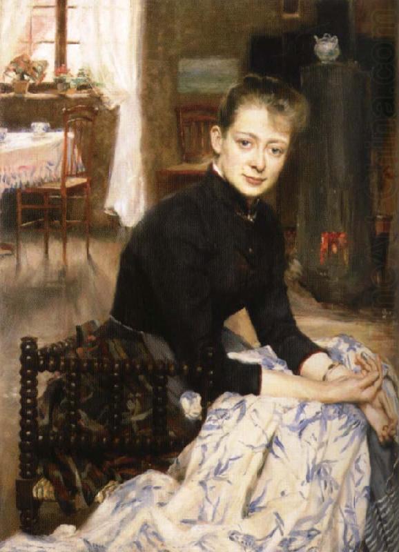 Richard Bergh Konstnarens wife china oil painting image